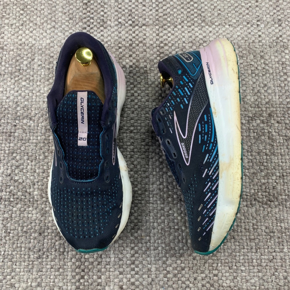 Brooks Glycerin 20 Running Shoes Women 11 Navy Blue Pink 1203691B499